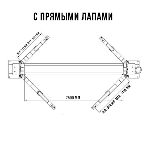 Двухстоечный автомобильный подъемник 
